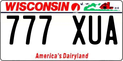 WI license plate 777XUA