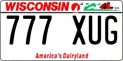 WI license plate 777XUG