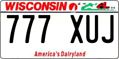 WI license plate 777XUJ