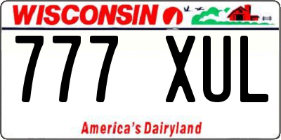 WI license plate 777XUL