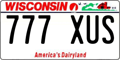 WI license plate 777XUS