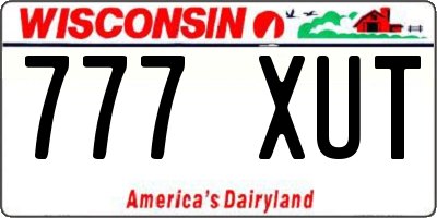 WI license plate 777XUT