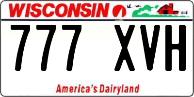 WI license plate 777XVH