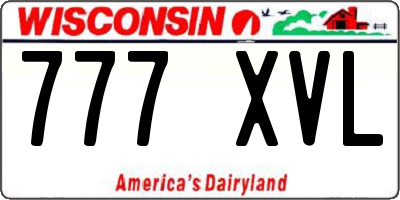 WI license plate 777XVL
