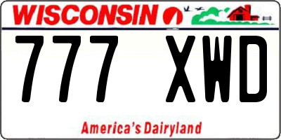 WI license plate 777XWD