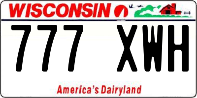 WI license plate 777XWH