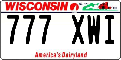 WI license plate 777XWI