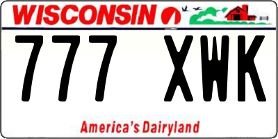 WI license plate 777XWK