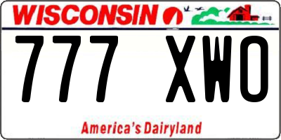 WI license plate 777XWO