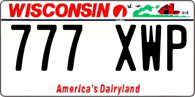 WI license plate 777XWP