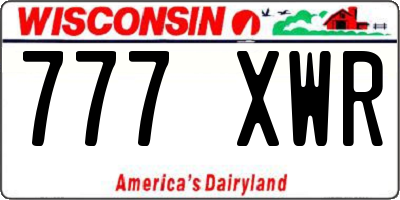 WI license plate 777XWR