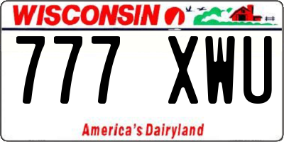 WI license plate 777XWU