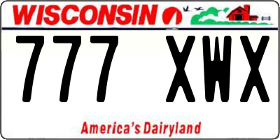 WI license plate 777XWX