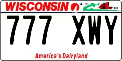 WI license plate 777XWY