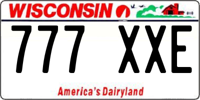 WI license plate 777XXE