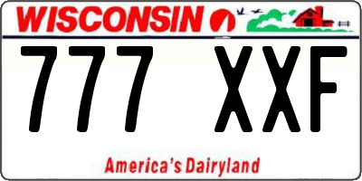 WI license plate 777XXF