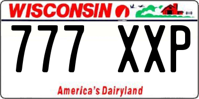 WI license plate 777XXP