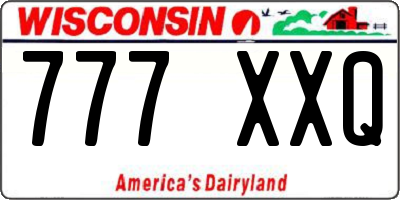 WI license plate 777XXQ