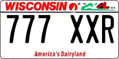 WI license plate 777XXR