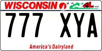 WI license plate 777XYA