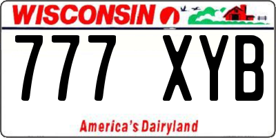 WI license plate 777XYB