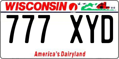 WI license plate 777XYD