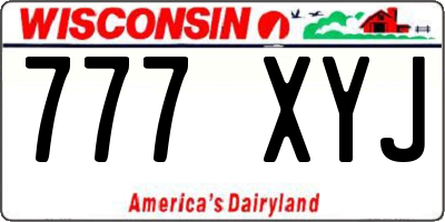 WI license plate 777XYJ