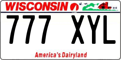 WI license plate 777XYL