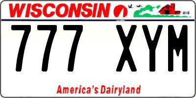 WI license plate 777XYM