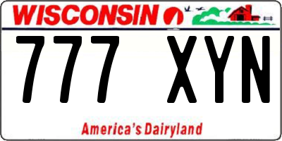 WI license plate 777XYN