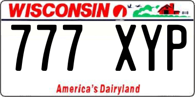 WI license plate 777XYP