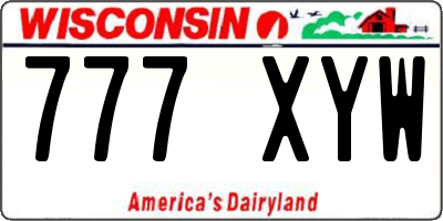 WI license plate 777XYW