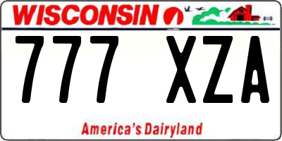 WI license plate 777XZA