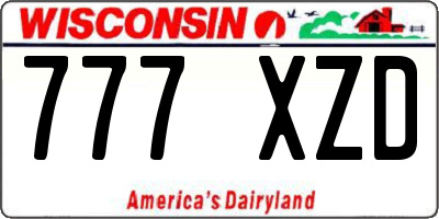 WI license plate 777XZD