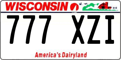 WI license plate 777XZI