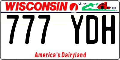 WI license plate 777YDH