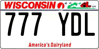 WI license plate 777YDL