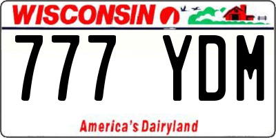 WI license plate 777YDM