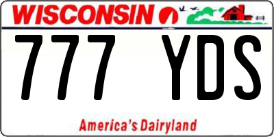 WI license plate 777YDS