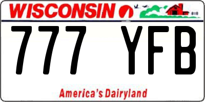 WI license plate 777YFB