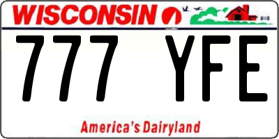 WI license plate 777YFE