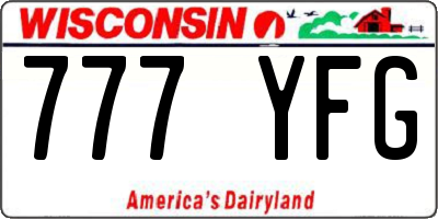 WI license plate 777YFG