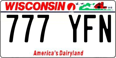WI license plate 777YFN