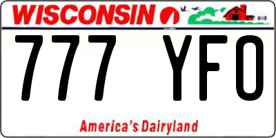 WI license plate 777YFO