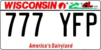 WI license plate 777YFP