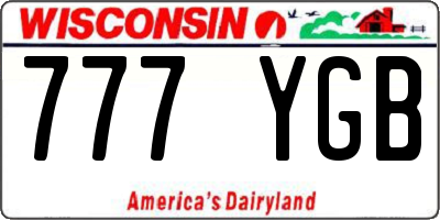 WI license plate 777YGB