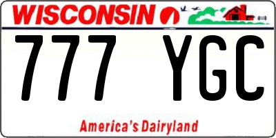 WI license plate 777YGC