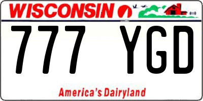 WI license plate 777YGD