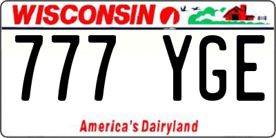 WI license plate 777YGE