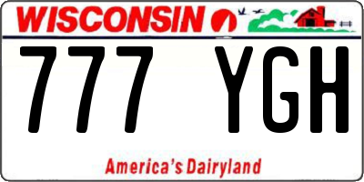WI license plate 777YGH